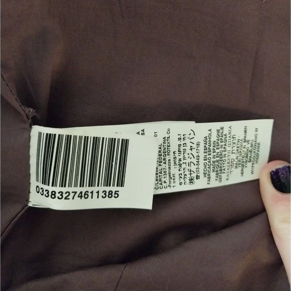 ZARA Woman Dusty Purple A Line Cotton Skirt Sz 6 - Picture 6 of 10